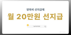 양육비 선지급제 월 20만원 지급 2026 신청 기준 정리 대표 이미지