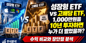 성장형 ETF VUG와 고배당 ETF VYM의 10년 투자 수익률 비교
