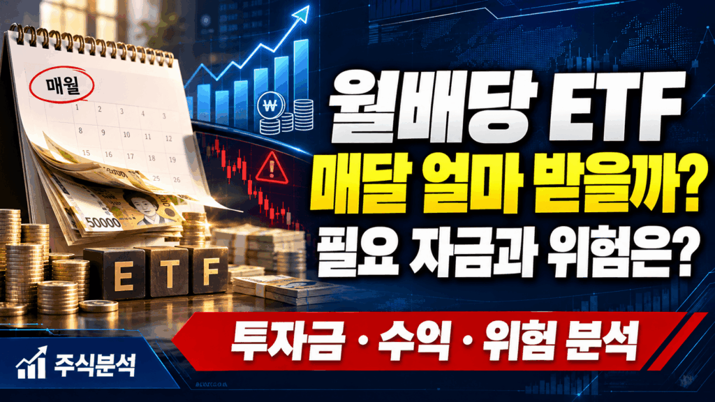 월배당 ETF의 필요 투자금과 투자 위험을 안내하는 대표 이미지