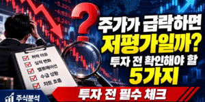 주가 급락 후 저평가 여부를 판단하기 위해 확인해야 할 5가지 투자 기준